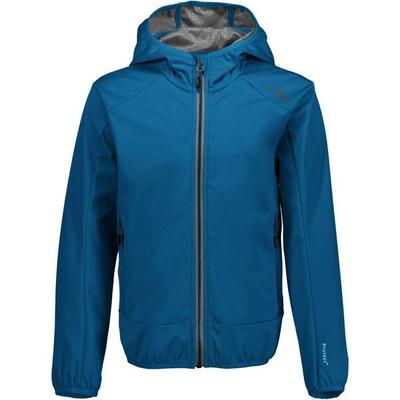 CMP Kinder Funktionsjacke Softshelljacke Boy Fix Hood Jacket, Größe 110 in Blau