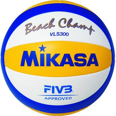 MIKASA Beachvolleyball Beach Champ VLS 300, DVV, Größe 5 in Blau/Gelb/Weiß