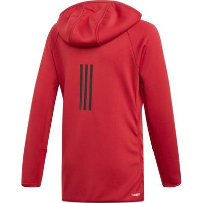 ADIDAS Kinder Jacke TR FL FZ H, Größe 128 in Rot/Schwarz