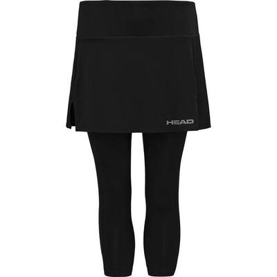 HEAD Damen Skort CLUB 3/4 Tights Skort W, Größe XL in Schwarz