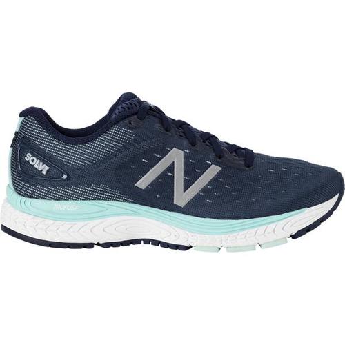 NEW BALANCE Damen Laufschuhe Damen Runningschuhe WSOLV B, Größe 37 ½ in Blau/Grau/Mint/Weiß