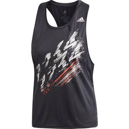 adidas Damen Speed Tanktop, Größe XL in Schwarz/Rot/Weiß