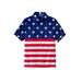 Men's Big & Tall Short Sleeve American Sport Shirt by KingSize in Stars And Stripes (Size 3XL)