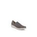 Wide Width Women's Charlie Slip-on by BZees in Morel Open Knit (Size 8 1/2 W)