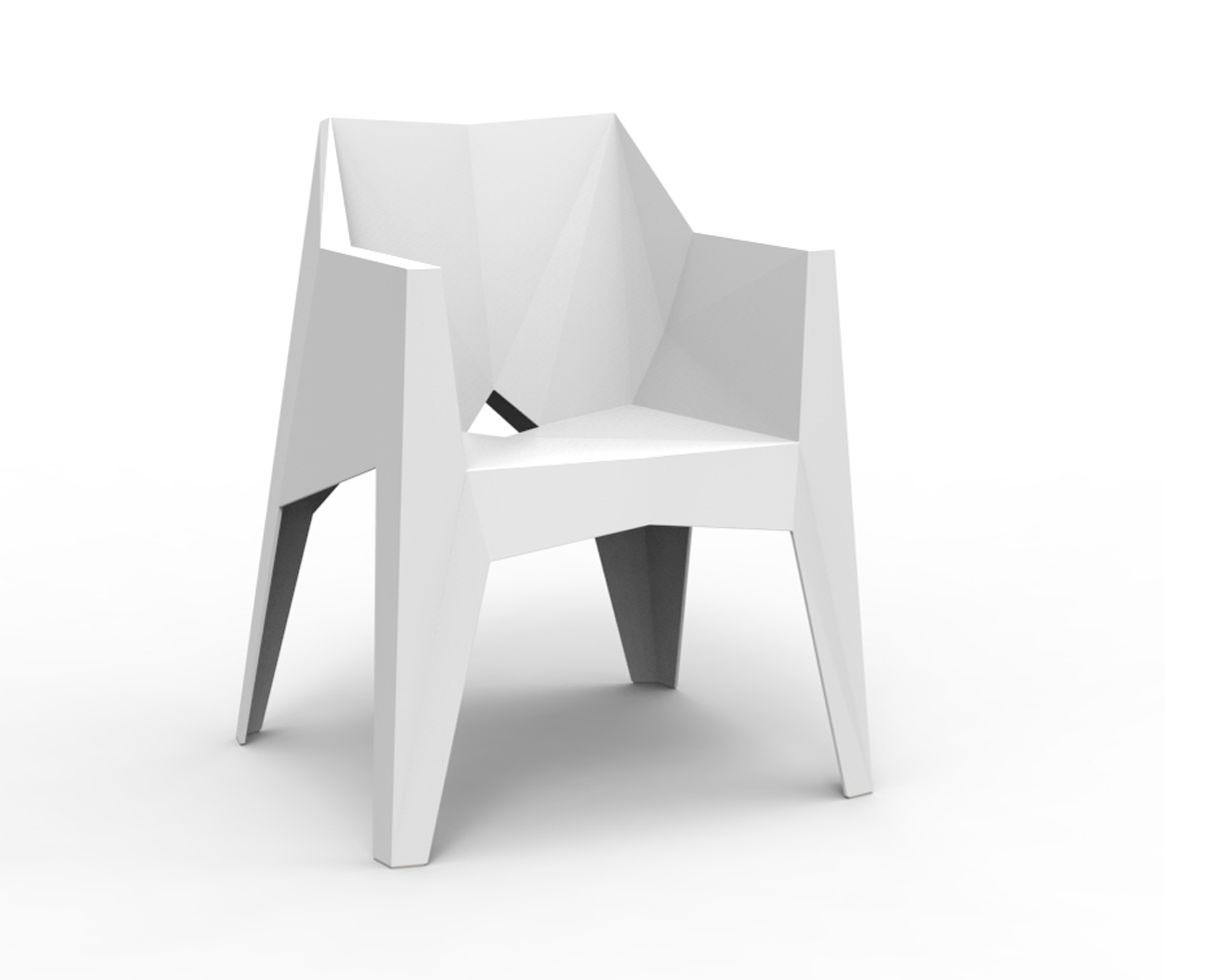 Vondom »VOXEL« Outdoor Sessel Basic matt / Ecru