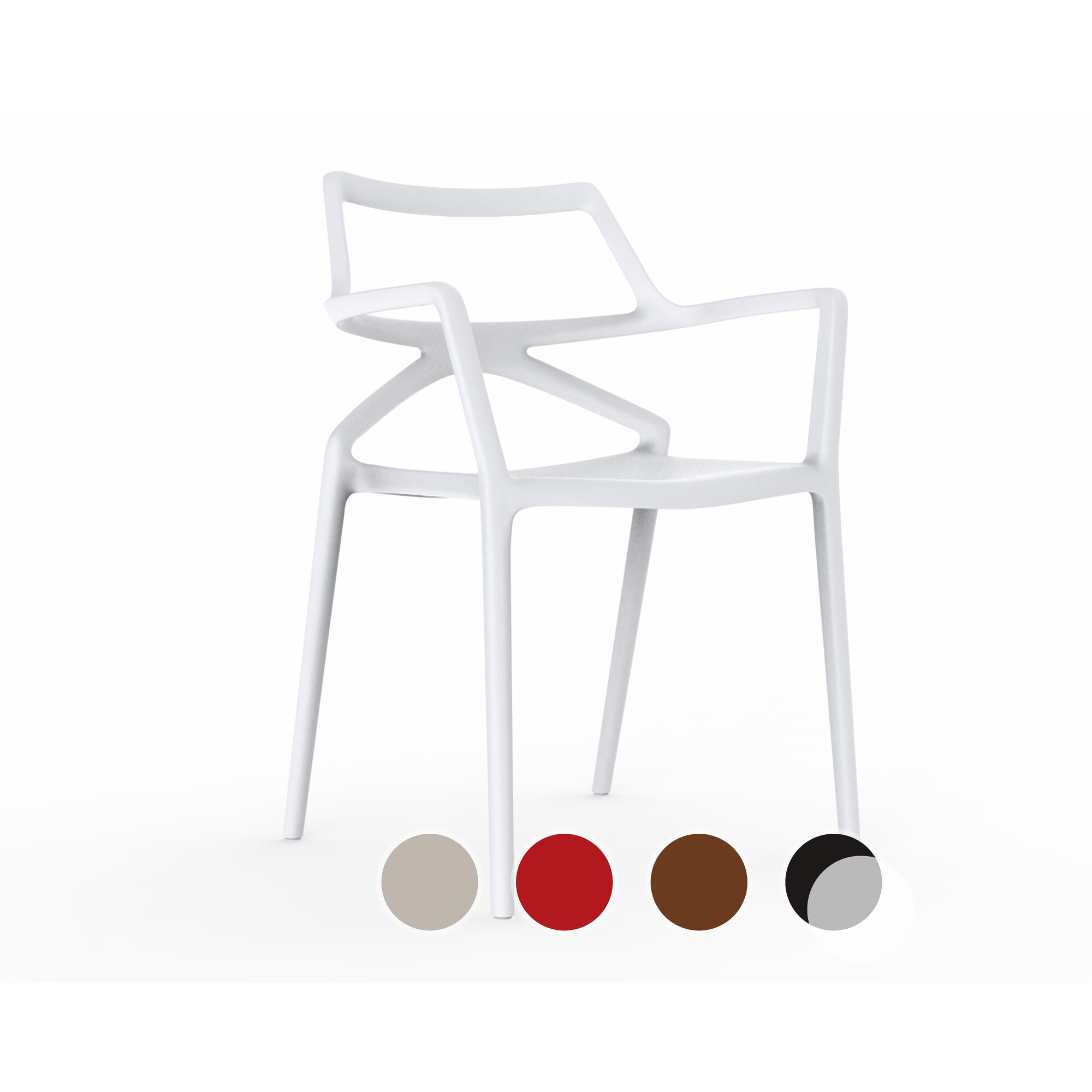 Vondom »DELTA« Outdoor Armlehnstuhl Basic matt / Ecru