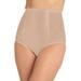 Plus Size Women's High-Waisted Power Mesh Firm Control Shaping Brief by Secret Solutions in Nude (Size 5X) Shapewear