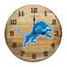 Imperial Detroit Lions Oak Barrel Clock