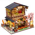 CUTEBEE Dollhouse Miniature with Furniture, DIY Wooden DollHouse Kit Plus Dust Proof and Music Movement, 1:24 Scale Creative Room Idea-M2011