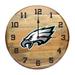 Imperial Philadelphia Eagles Oak Barrel Clock