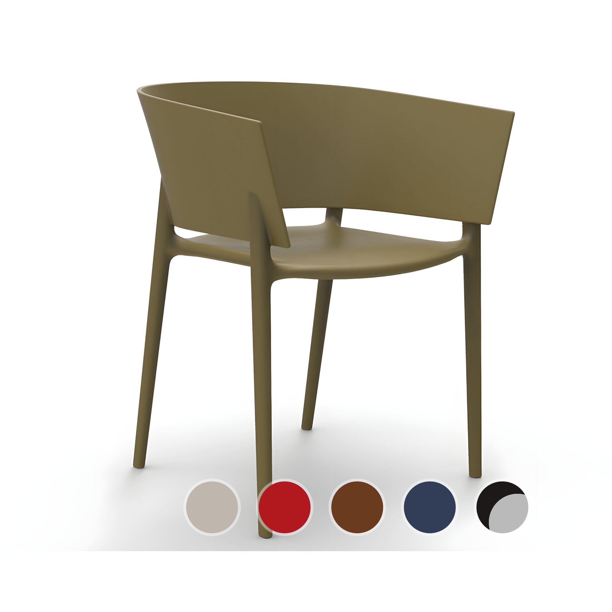 Vondom »AFRICA« Outdoor Armlehnstuhl Basic matt / Black