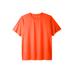 Men's Big & Tall No Sweat Crewneck Tee by KingSize in Electric Orange (Size 4XL)