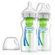 Dr. Brown's Natural Flow Anti-Colic Options+ Weithals-Glas-Babyflasche, 150 ml, mit Sauger Stufe 1, langsamer Trinkfluss, 2er-Pack