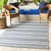 Olin 8'10" x 12' Navy/White/Blue/Light Blue Outdoor Area Rug - Hauteloom