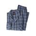 Men's Big & Tall Hanes® Woven Pajamas by Hanes in Blue Plaid (Size 4XL)