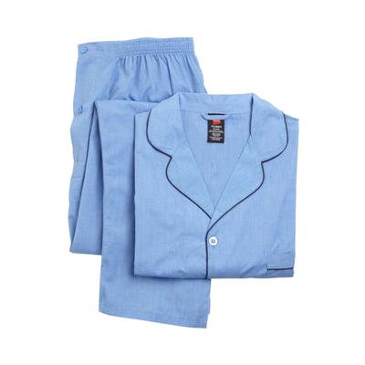 Men's Big & Tall Hanes® Woven Pajamas by Hanes in Medium Blue (Size 4XL)