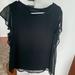 Zara Tops | Black Short Sleeve Zara Blouse | Color: Black | Size: L