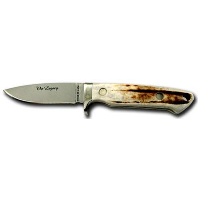 Knives of Alaska The Legacy D2 Fixed Blade Knife Stag Handle Natural 00950FG