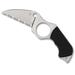 Spyderco Swick 5 Fixed Blade Knife 2.73in LC200N Serrated Wharncliffe Blade Boltaron Sheath Black G10 Handle Black FB14S5