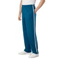 Men's Big & Tall Striped Lightweight Sweatpants by KingSize in Heather Teal (Size 6XL)