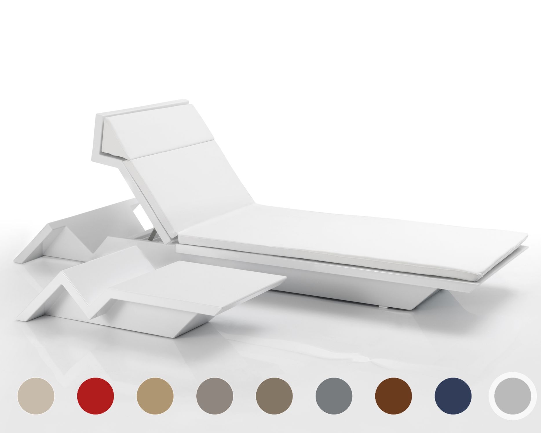 Vondom »REST« Outdoor Sonnenliege Basic matt / ohne Beleuchtung / Beige mit Nautical Beige 3105