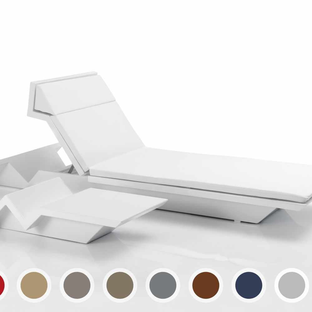 Vondom »REST« Outdoor Sonnenliege Basic matt / ohne Beleuchtung / Orange mit Nautical Orange 3115