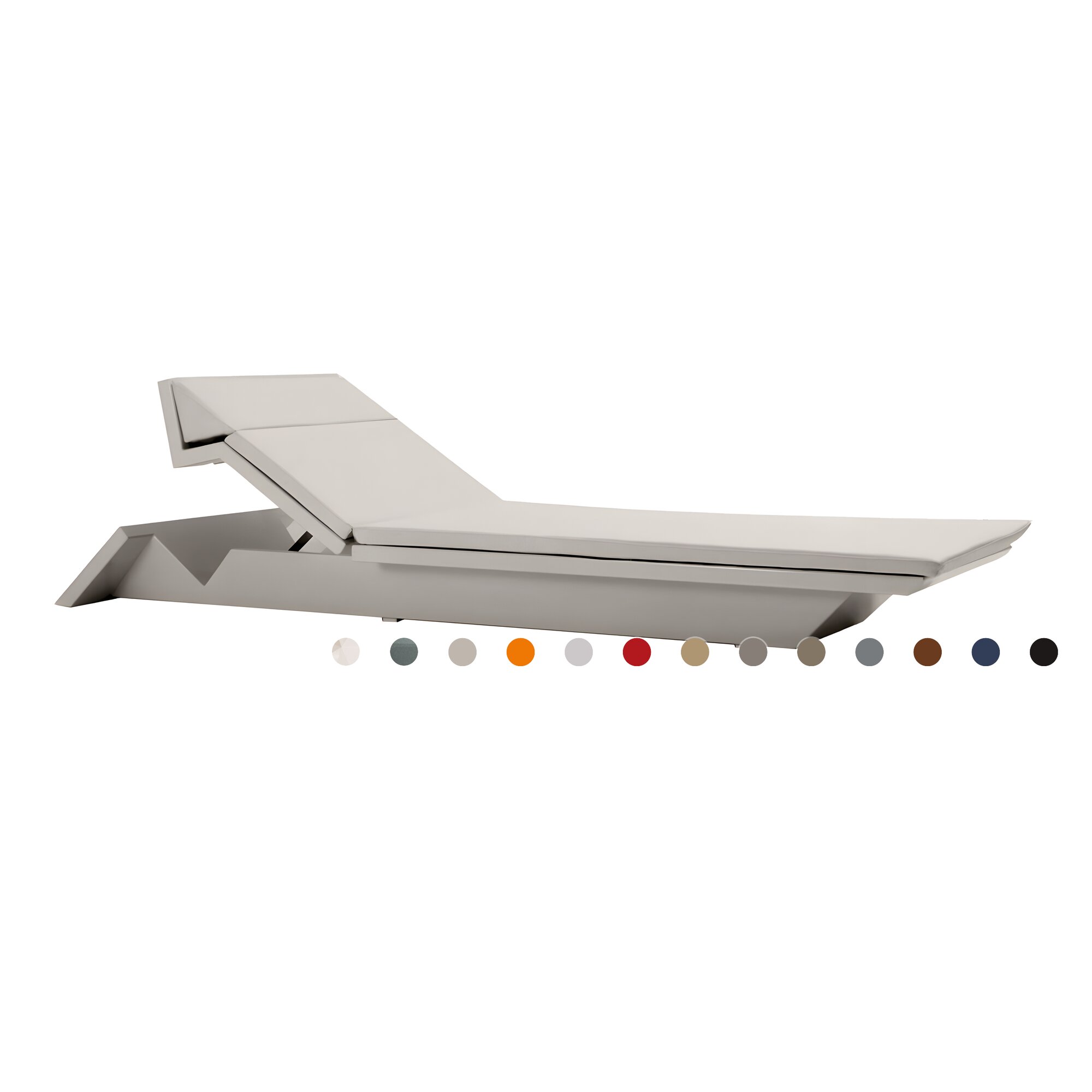 Vondom »REST« Outdoor Sonnenliege Basic matt / ohne Beleuchtung / Bronze mit Nautical Bronze 3120