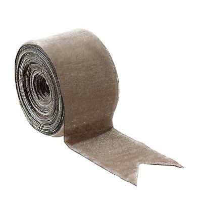 Soft Edge Velvet Ribbon - Taupe - Ballard Designs