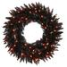 Millwood Pines Colorful Fir Artificial Christmas Wreath Traditional Faux in Orange/White/Black | 24 H x 24 W x 3 D in | Wayfair