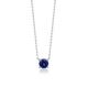 Orovi Jewelry Women White Gold necklace with pendant gemstone/birthstone blue sapphire chain made of 14 carat (585) Gold, length 45 cm