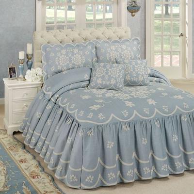 Primrose Grande Bedspread Set Sterling Blue, Full / Double, Sterling Blue