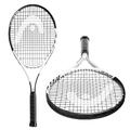 HEAD Geo Speed Adult Tennis Racket - Pre-Strung Head Light Balance 27.5 Inch Racquet - 4 1/2 In Grip, Black/White