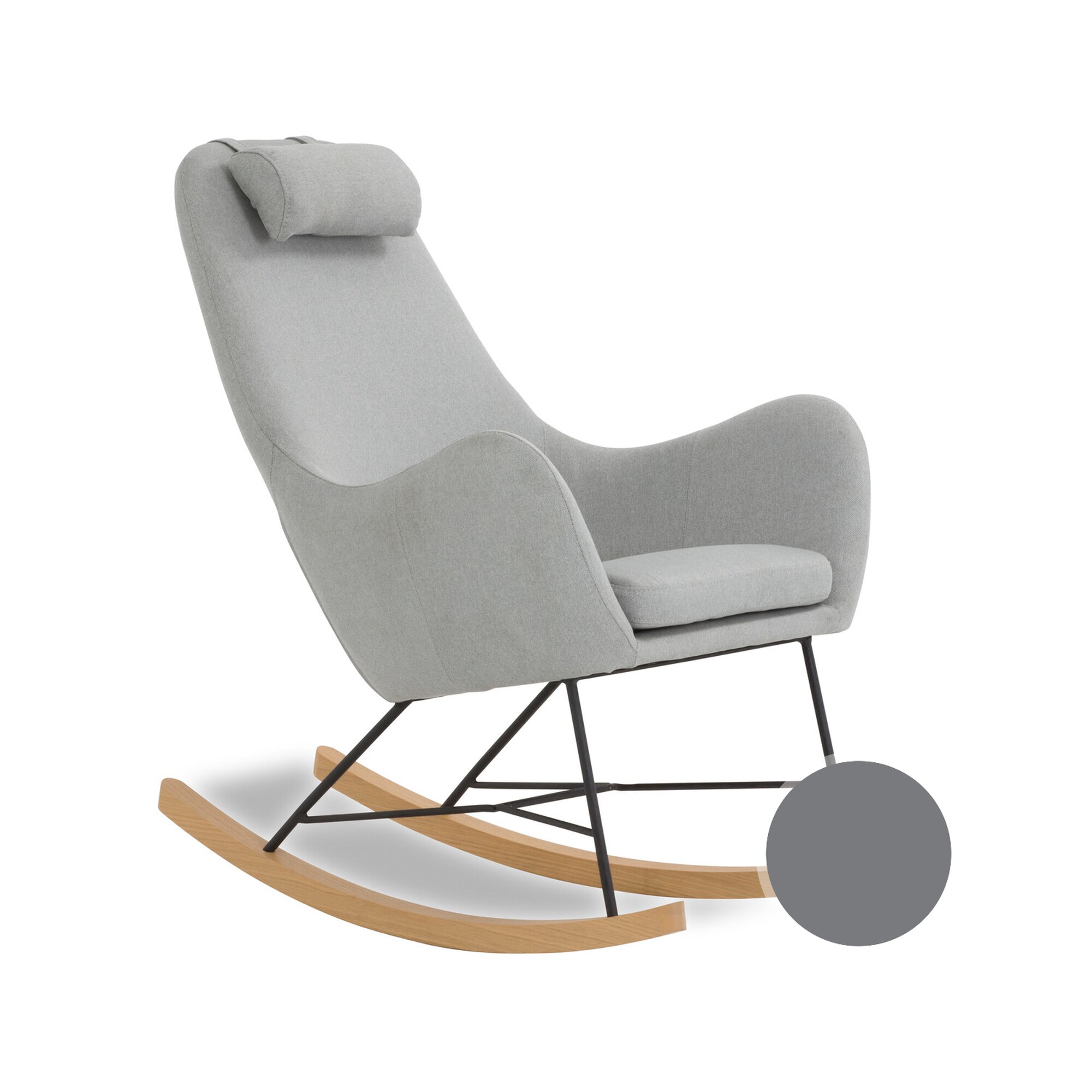 SalesFever »Bambo« Schaukelstuhl grau / 70x99x100cm