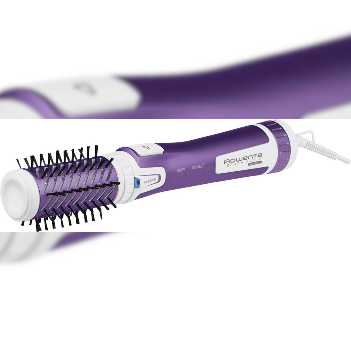 Rowenta CF9530 Haarstyling Weiss-Violett Warmluftbürste rotierend Image
