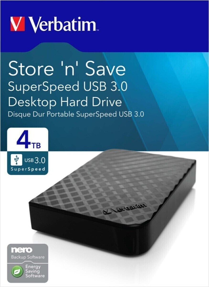 Verbatim Festplatte 4TB USB3.0 47685 Image