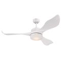Westinghouse Lighting Pierre 132 cm White Indoor Ceiling Fan with Light and Remote Control, Dimmable LED Light Fixture, Opal Frosted Glass, DC Motor