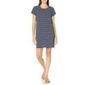 Seafolly Women's Vacay Cotton Short Tee Shirt Dress Swimwear Cover-Up, Beach Edit Navy/White, Medium