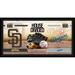 San Diego Padres vs. Los Angeles Dodgers Framed 10" x 20" House Divided Baseball Collage