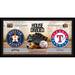 Houston Astros vs. Texas Rangers Framed 10" x 20" House Divided Baseball Collage