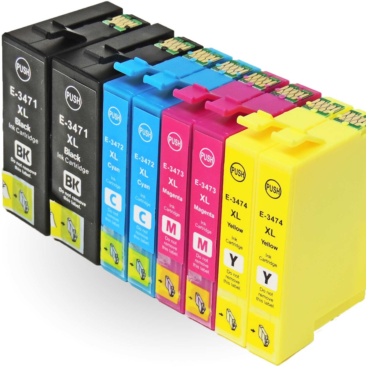 Kompatibel 8er Set Epson Golfball, T3476, 34XL, C13T34764010 Druckerpatronen Tinte von D&C Image