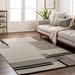 Brassall 8'10" x 12' Modern Wool Light Gray/Charcoal/Black/Gray/Ivory Area Rug - Hauteloom