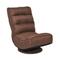 Costway 5-Position Folding Floor Gaming Chair-Rustic Brown