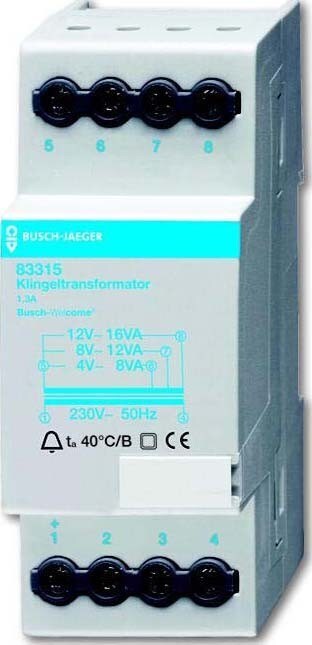 Busch-Jaeger Klingeltrafo 12V 1,3A REG 83315 2CKA008300A0045 Image