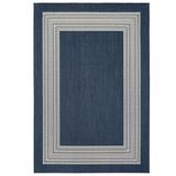 Suzanne Kasler Fleur Indoor/Outdoor Rug - Midnight, 2' 7" x 4' 11" - Ballard Designs Midnight 2' 7" x 4' 11" - Ballard Designs