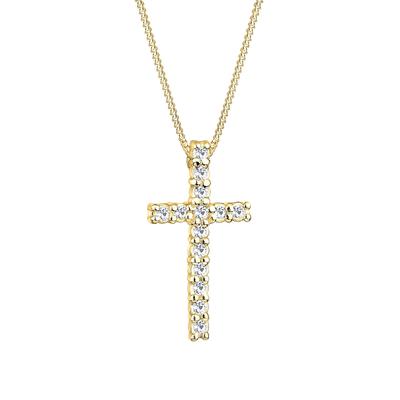 Elli - Kreuz Religion 925 Sterling Silber Ketten 1 ct Damen