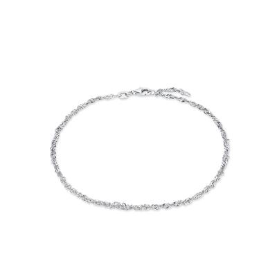 amor - Fußkette für Damen, 925 Sterling Silber Fußketten 1 ct Weiss