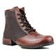 OSSTONE Moto Boots for Men Fashion Lace-Up Leather Chukka Boots Casual Shoes OS-5008-2-red-brown-9