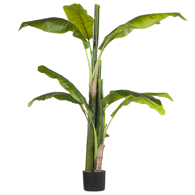 Kunstpflanze Grün und Schwarz Kunststoff 154 cm Bananenbaum Badezimmer Wohnzimmer Schlafzimmer Indoor Künstliche Pflanze