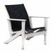 Telescope Casual Wexler Sling Patio Chair Plastic in Gray/White | 33 H x 29.25 W x 28 D in | Wayfair old-6W7620201