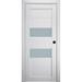 Standard Door - Belldinni Dessa DIY-Friendly Paneled Solid Manufactured Wood & Glass Standard Door Manufactured Wood in Brown | Wayfair 146202